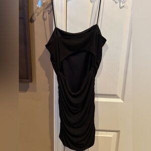 Chic Black Backless Dress for Women